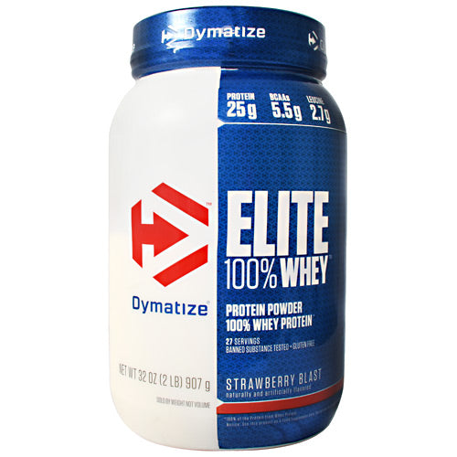 Elite 100% Whey, Strawberry Blast, 2 Lbs (907 g)