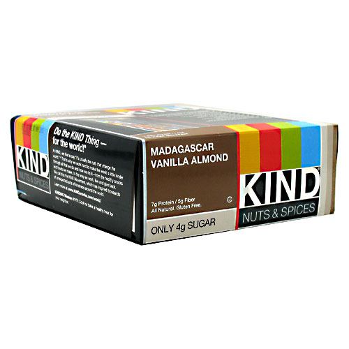 Kind Nuts & Spices, Madagascar Vanilla Almond, 12 bars per box