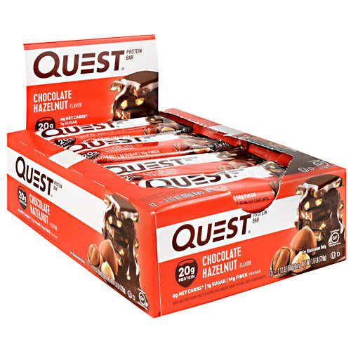 Quest Protein Bar, Chocolate Hazelnut, 12 - 2.12oz (60g) Bars