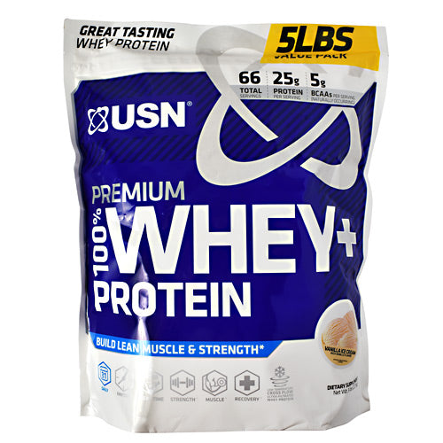 100% Whey + Protein, Vanilla Ice Cream, 5 LB. (2.27kg)