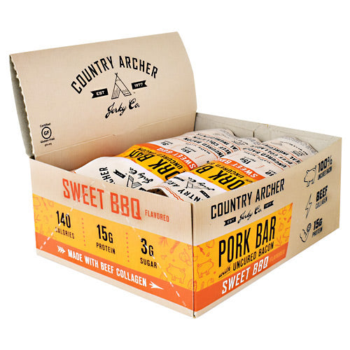 Pork Bar With Collagen, Sweet Bbq, 12  (1.5 oz)Bars