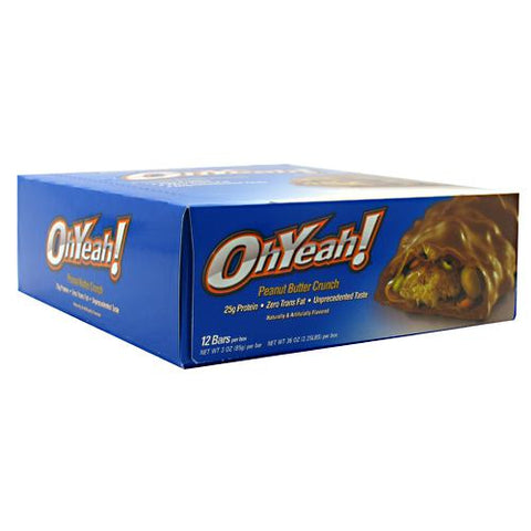 Ohyeah! Bar, Peanut Butter Crunch, 12 per box - 3 oz (85 g) per bar