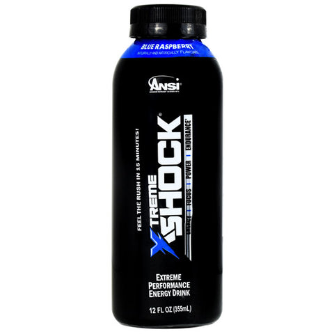 Xtreme Shock, Blue Raspberry, 12  (12 fl oz) Bottles