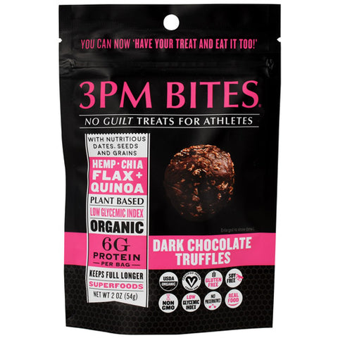 3pm Bites, Dark Chocolate Truffles, 6 - 2 oz Packets