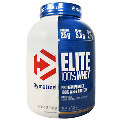 Elite 100% Whey, Cafe Mocha, 5 lbs (2.3 kg)