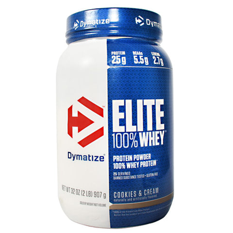 Elite 100% Whey, Cookies & Cream, 2 lb (907 g)