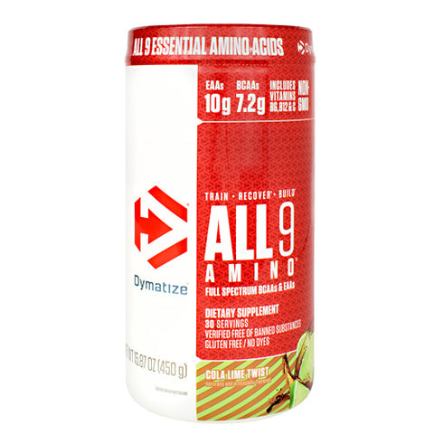 All 9 Amino, Cola Lime Twist, 30 servings- 15.87 oz (450g)