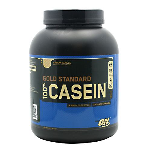 100% Casein, Creamy Vanilla, 4 lb (1818 g)