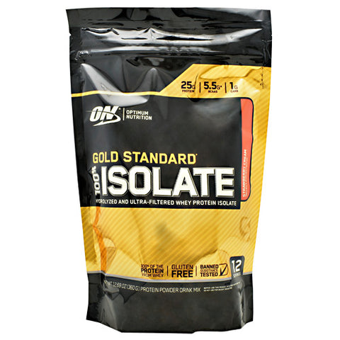 100% Isolate, Strawberry Cream, 12 Servings (12.69 oz)