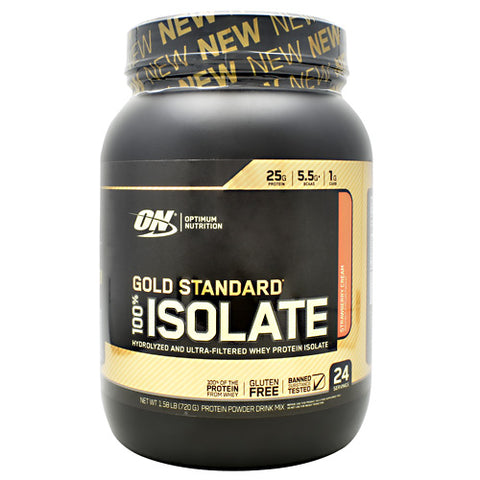 100% Isolate, Strawberry Cream, 24 Servings (1.58 lb)