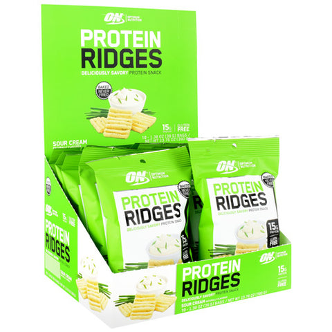 Protein Ridges, Sour Cream, 10 (1.38 oz) Bags