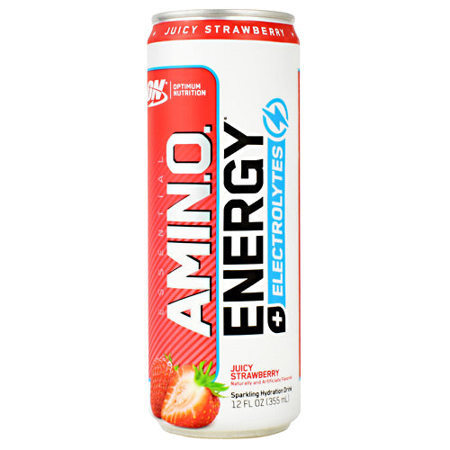 Amino Energy + Electrolytes Rtd, Juicy Strawberry, 12 (12 fl oz) Cans