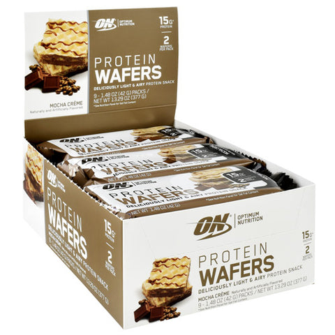 Protein Wafers, Mocha Creme, 9 (1.48 oz) Packs