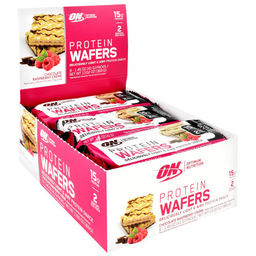 Protein Wafers, Chocolate Raspberry Creme, 9 (1.45 oz) Packs