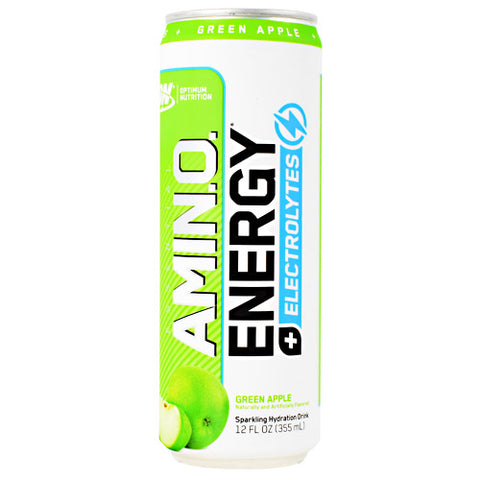 Amino Energy + Electrolytes Rtd, Green Apple, 12 (12 fl oz) Cans