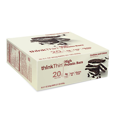 Think Thin Bar, Cookies & Creme, 10 - 60 g bars [1 lb 1.6 oz (500 g)]