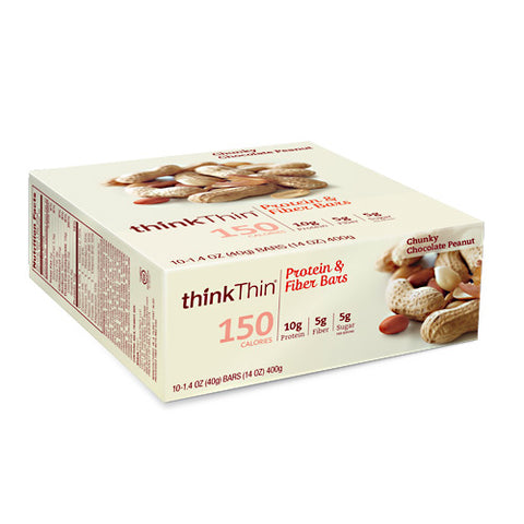 Think Thin Lean, Chunky Chocolate Peanut, 10 - 40g bars