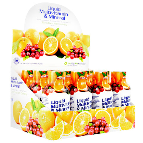 Liquid Multi-vitamin & Mineral, Citrus Burst With Cranberry, 12 (2 fl oz.) Bottles