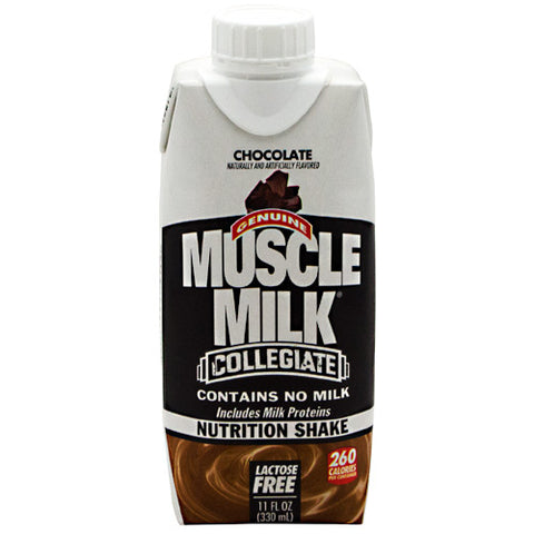 Muscle Milk Collegiate, Chocolate, 12- 11 fl oz shake