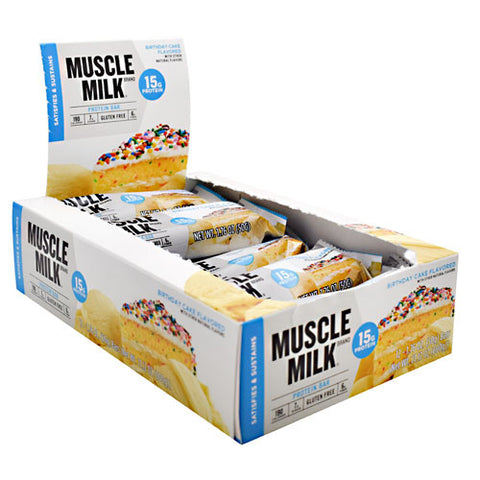 Muscle Milk Protein Bars, Birthday Cake, 12 - 1.72 oz. Bars