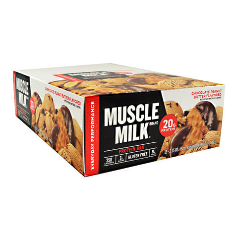 Muscle Milk Bar, Chocolate Peanut Butter, 12 - 2.25 oz. Bars