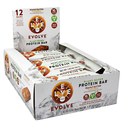 Evolve Bar, Peanut Butter, 12 (1.37oz) Bars