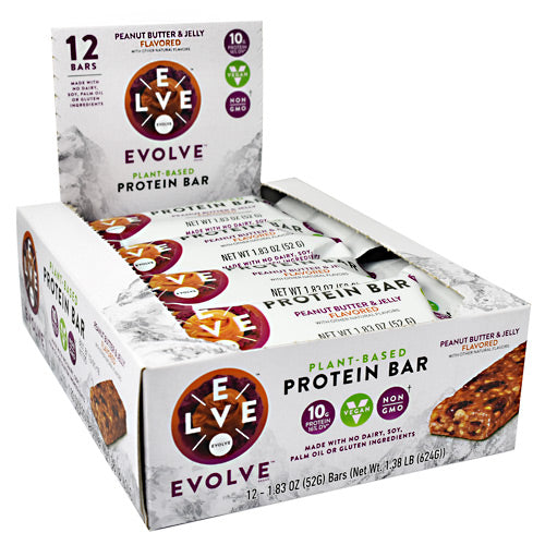 Evolve Bar, Peanut Butter And Jelly, 12 (1.83oz) Bars