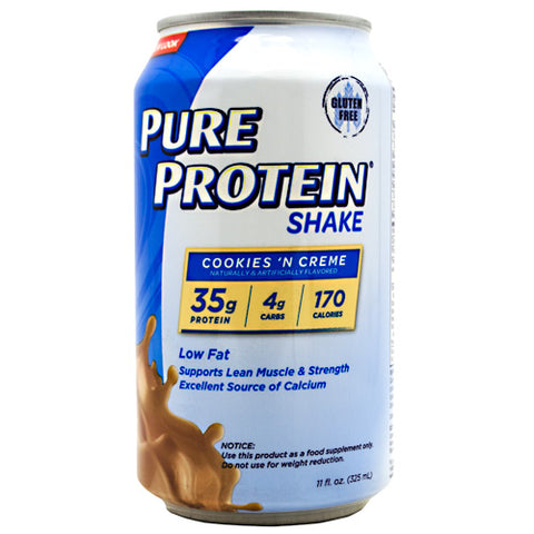 Pure Protein Shake, Cookies 'n Creme, 12 (11 fl. oz.) Cans