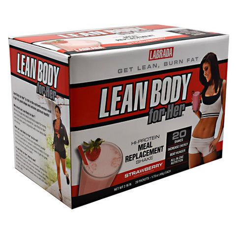 Lean Body For Her, Strawberry, 20 - 1.73 oz Packets