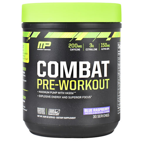 Combat Pre-workout, Blue Raspberry, 30 Servings (9.84 oz.)