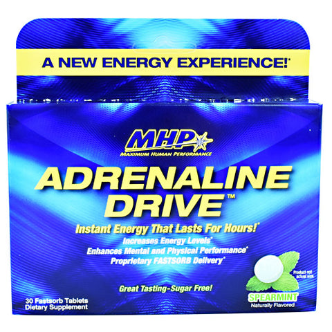 Adrenaline Drive, Spearmint, 30 Fastsorb Tablets