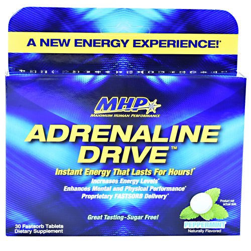 Adrenaline Drive, Peppermint, 30 Fastsorb Tablets