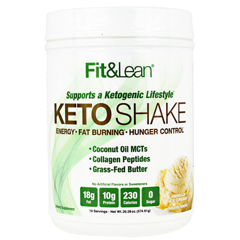 Keto Shake, Vanilla Ice Cream, 14 Servings (20.28 oz)