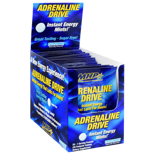 Adrenaline Drive, Peppermint, 20 (1 Serving Fastsorb Tablet) Packets