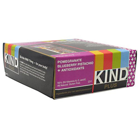 Kind Plus, Pomegranate Blueberry Pistachio + Antioxidants, 12 - 40g-1.4 oz bars [480g (16.8 oz)]