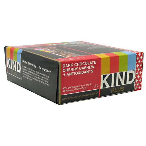 Kind Plus, Dark Chocolate Cherry Cashew + Antioxidants, 12 - 40g-1.4 oz bars [480g (16.8 oz)]