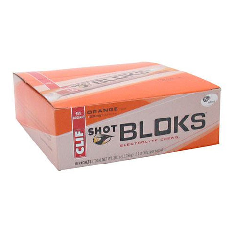 Shot Bloks, Orange, 18 - 2.1 oz (60g) per packet 38.1oz (1.08kg)