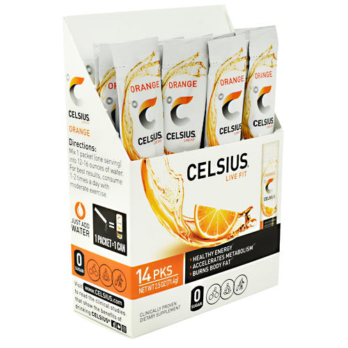 Celsius, Orange, 14 Packets