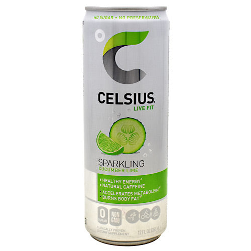 Celsius, Sparkling Cucumber Lime, 24 - 12 fl oz (355mL) Cans