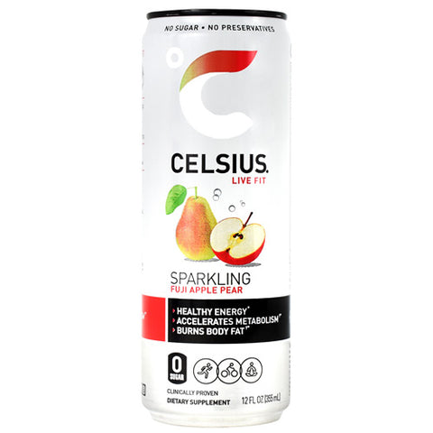 Celsius, Sparkling Fuji Apple Pear, 12  (12 fl oz) Cans