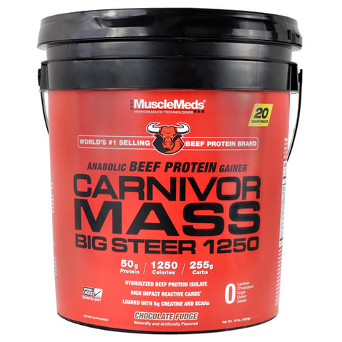 Carnivor Mass Big Sterr 1250, Chocolate Fudge, 15 lb (6820g)