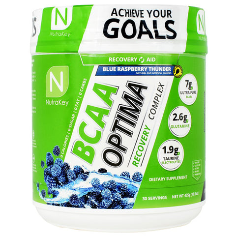 Bcaa Optima, Blue Raspberry Thunder, 30 Servings (15.5 oz)