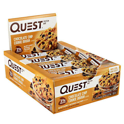 Quest Protein Bar, Chocolate Chip Cookie Dough, 12 (2.12oz) Bars