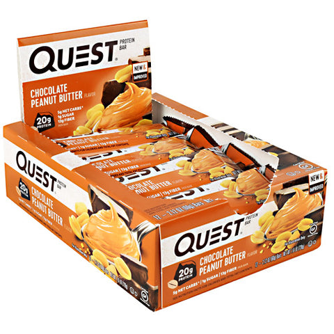 Quest Protein Bar, Chocolate Peanut Butter, 12 (2.12oz) Bars