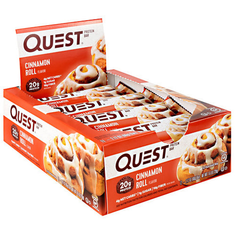 Quest Protein Bar, Cinnamon Roll, 12 - 2.12oz (60g) Bars