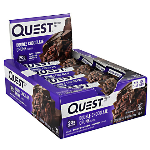 Quest Protein Bar, Double Chocolate Chunk, 12 (2.12 oz) Bars