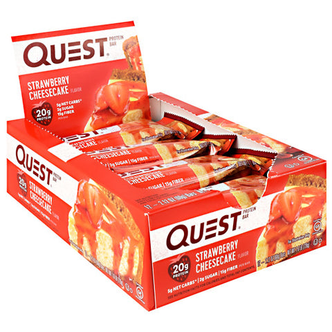 Quest Protein Bar, Strawberry Cheesecake, 12 - 2.12oz (60g) Bars