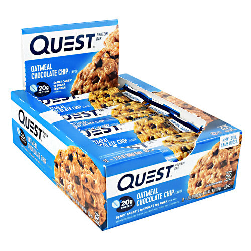 Quest Protein Bar, Oatmeal Chocolate Chip, 12 (2.12 oz) Bars