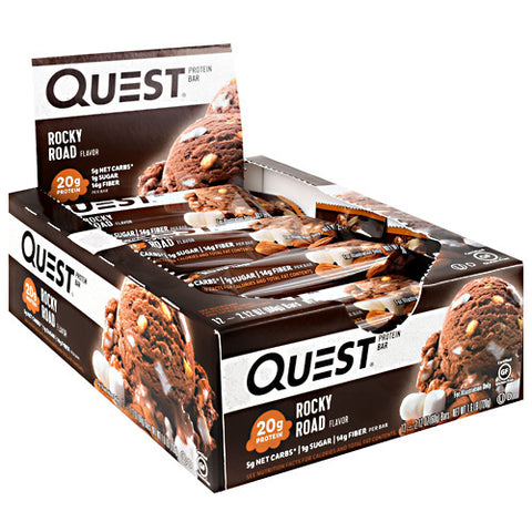 Quest Protein Bar, Rocky Road, 12 - 2.12oz (60g) Bars