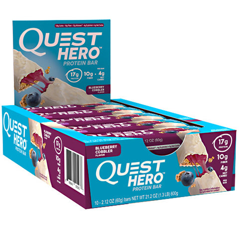 Hero Bar, Blueberry Cobbler, 10 - 2.12 oz Bars